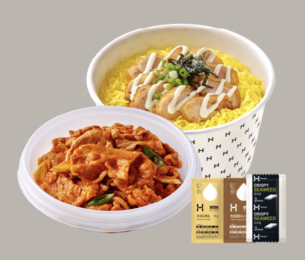한솥 치킨마요 제육볶음 콤보